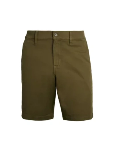 7 For All Mankind Go-to Chino Shorts In Military Green