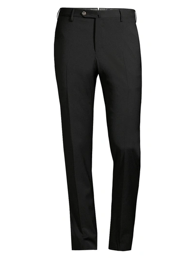 Pt01 Traveller Slim-fit Performance Wool Trousers In Black