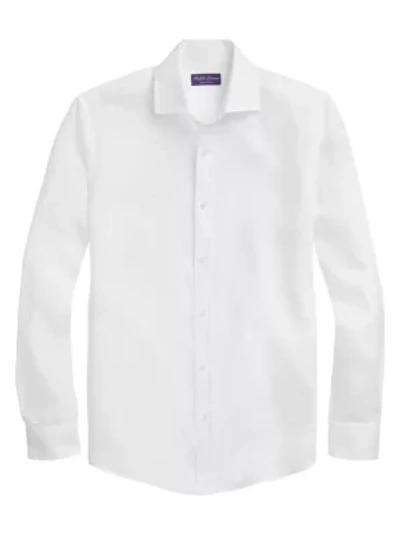 Ralph Lauren Classic Linen Sport Shirt In Navy