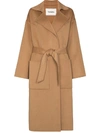 Nanushka Oversized Loose Coat In Brown