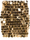 Rabanne Multi-color Dot-sequin Chainmail Mini Skirt In Gold