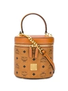 Mcm Visetos Bucket Bag In Neutrals