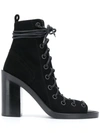 ANN DEMEULEMEESTER LACE-UP OPEN-TOE BOOTS