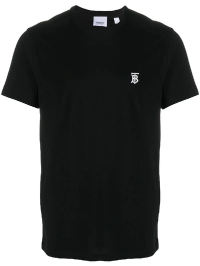 Burberry Tb Monogram T-shirt In Black
