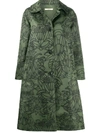 ODEEH FLORAL-PRINT COTTON COAT