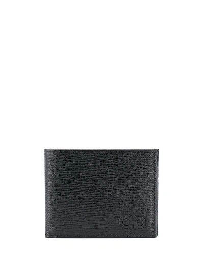 Ferragamo 皮质对折钱包 In Black