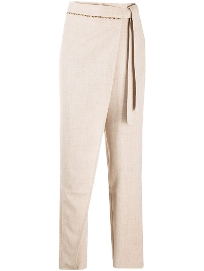 Andersson Bell Emma Wrap Tapered Pants In Neutrals