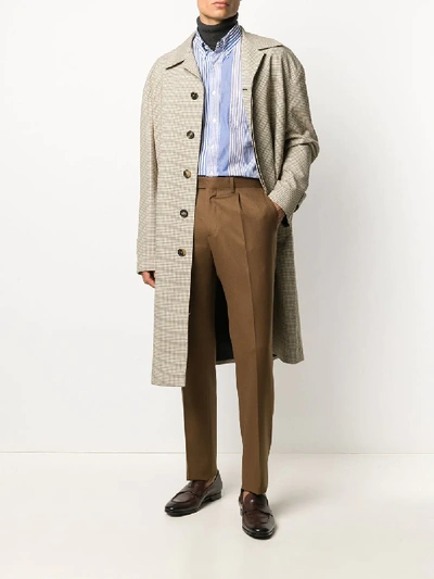 Lardini Straight-leg Wool Trousers In Brown