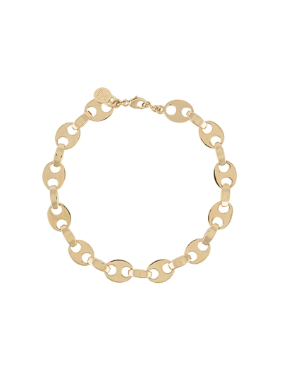 Rabanne Chain Necklace In Golden Brass In Metallic