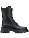 Ash Liam Anphibian Boots W/ Side Zip In Black