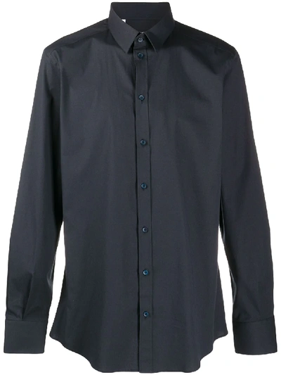 Dolce & Gabbana Long Sleeve Shirt In Blue