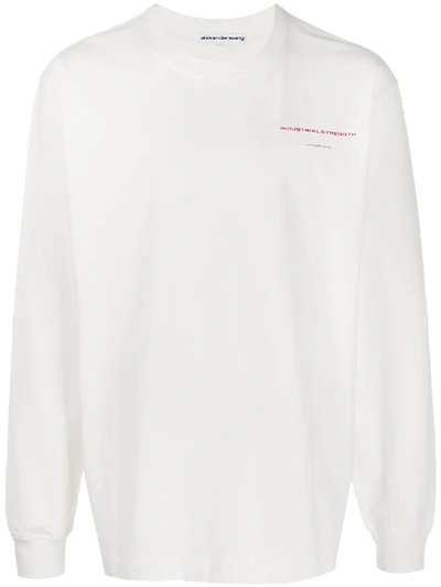 Alexander Wang Logo Print Sweatshirt In White