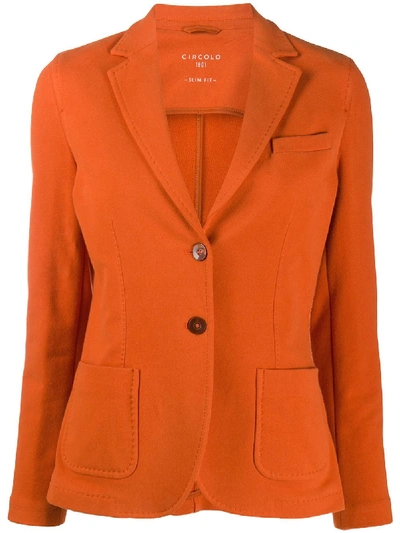 Circolo 1901 Single-breasted Tailored Blazer In Orange