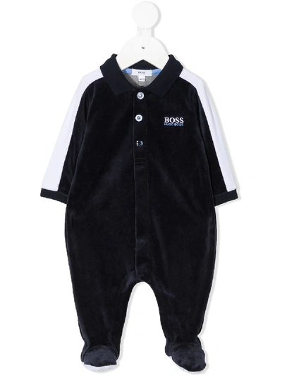 Hugo Boss Babies' Branded Polo Body In Blue