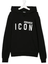 Dsquared2 Icon Logo-print Hoodie In Black