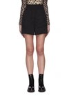 Ganni Crinkled Tech Fabric Shorts In Black