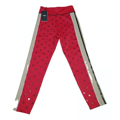 Pre-owned Fendi Red Trousers