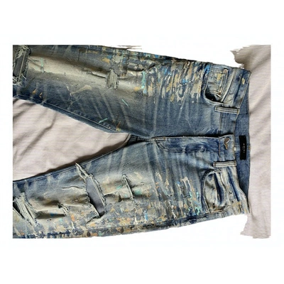 Pre-owned Amiri Blue Cotton - Elasthane Jeans