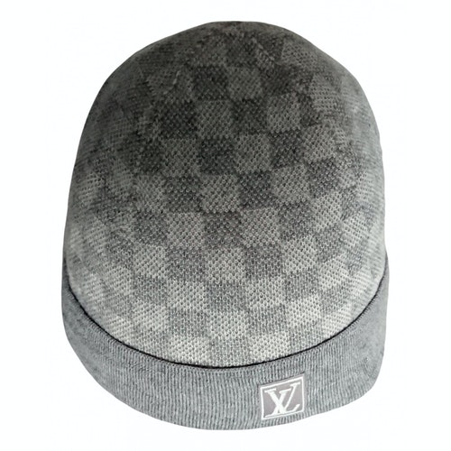 Pre-Owned Louis Vuitton Grey Wool Hat & Pull On Hat | ModeSens