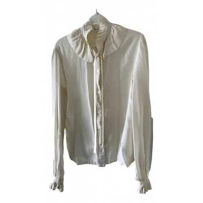 Pre-owned Harrods Ecru Silk  Top