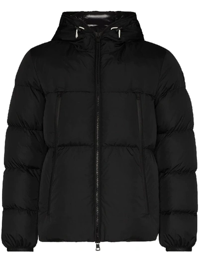 Moncler Montcla Water Repellent Short Hooded Down Jacket In Black