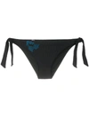 La Perla Floral-embroidery Bikini Bottom In Black
