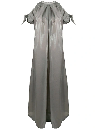Loulou Cut-out Maxi Dress In Grey
