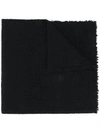 Faliero Sarti Fine-knit Cashmere Scarf In Black