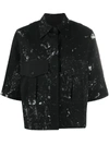 Song For The Mute Paint-splatter Short Sleeve Shirt In Black