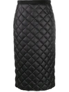 MONCLER FEATHER-DOWN QUILTED PENCIL SKIRT