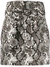 ATTICO SNAKE PRINT HIGH-WAISTED SKIRT