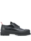 424 Double Sole Derby Leather Lace-up Shoes In Black