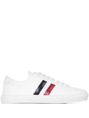 Moncler New Monaco Stripe-detail Sneakers In White