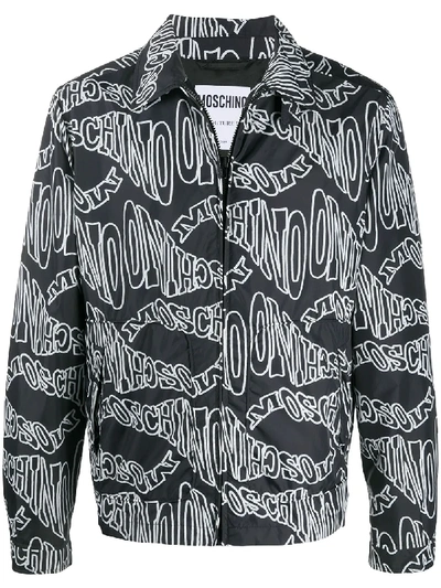 Moschino Logo图案夹克 In Black