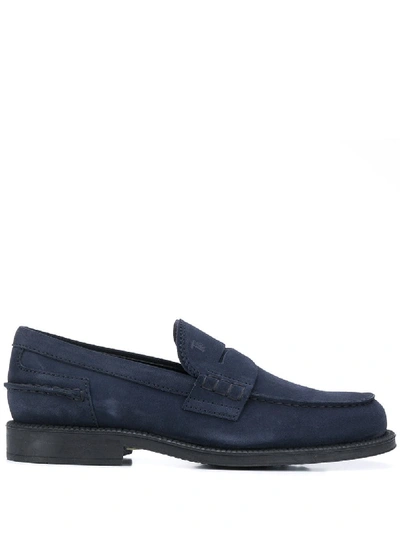 Tod's Classic Penny Loafers In Blue