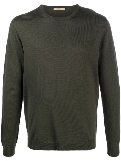 Nuur Long-sleeve Fitted Jumper In Grey