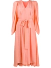GIVENCHY DRAPED BELTED DRESS