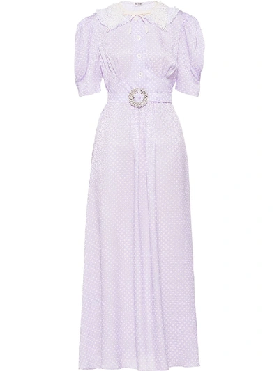strapless open back dress Miu Miu Italy Purple Silk Gathered Sleeveless Top – Modig main image 0