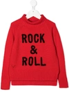 Zadig & Voltaire Intarsia Wool Blend Knit Sweater In Red