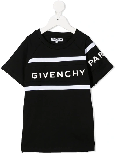 Givenchy Teen Logo印花短袖t恤 In Black