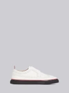 THOM BROWNE THOM BROWNE WHITE PEBBLED CALFSKIN LONGWING BROGUE TRAINER,MFD190B0625714775499