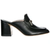 Tod's Women's Leather Mules Clogs Double T In Nero