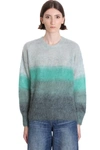 ISABEL MARANT ÉTOILE DRUSSELL KNITWEAR IN GREEN WOOL,11453612