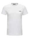 BALMAIN T-SHIRT WITH FLOCKED LOGO TO THE CHEST,11453150