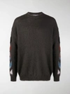 OFF-WHITE DIAGONAL ARROWS KNITTED JUMPER,15282186