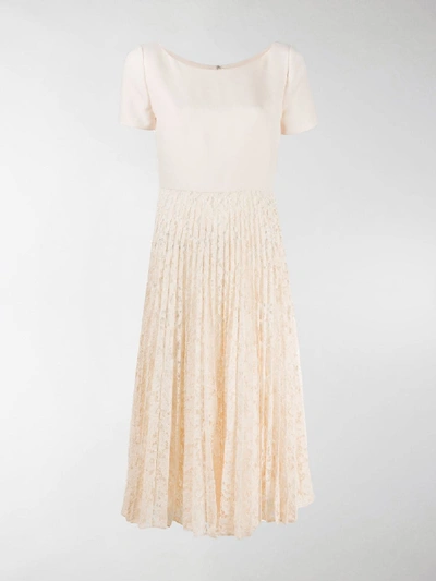 Valentino Midi Dress In Neutrals