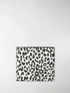 Saint Laurent Animalier Print Billfold Leather Wallet In Black