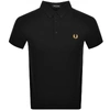 FRED PERRY FRED PERRY BUTTON DOWN POLO T SHIRT BLACK,137807
