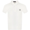 FRED PERRY FRED PERRY BUTTON DOWN POLO T SHIRT WHITE,137805