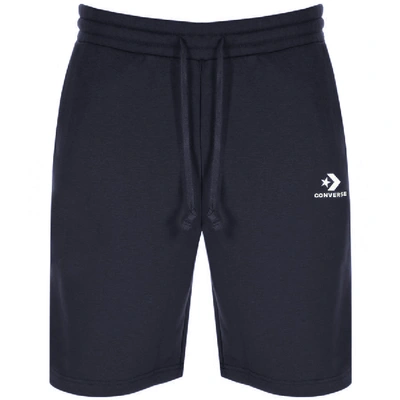 Converse Small Logo Jersey Shorts In Navy